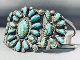 Lena Billy Vintage Native American Navajo Turquoise Sterling Silver Cluster Bracelet-Nativo Arts