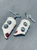 Incredibly Cute Vintage Native American Navajo Sterling Silver Moccasin Earrings-Nativo Arts