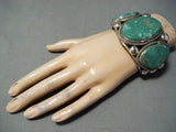 Best Native American Navajo Rick Martinez Royston Turquoise Sterling Silver Bracelet-Nativo Arts