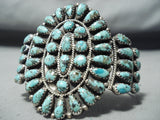 Authentic Vintage Native American Navajo Larry Moses Begay Turquoise Sterling Silver Bracelet-Nativo Arts