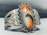 Opulent Vintage Native American Navajo Petrified Wood Sterling Silver Bracelet-Nativo Arts