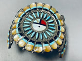 One Of The Best Ever Vintage Native American Zuni Inlay Turquoise Sterling Silver Bracelet-Nativo Arts