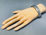 Signed Vintage Native American Navajo Sterling Silver Bracelet-Nativo Arts