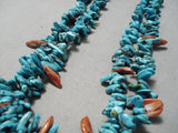 Exceptional Vintage Santo Domingo Turquoise Native American Necklace Old-Nativo Arts