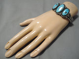 Native American Important Calvin Martinez Bisbee Turquoise Sterling Silver Bracelet-Nativo Arts