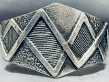 One Of The Most Unique Vintage Native American Navajo Zig Zag Sterling Silver Bracelet-Nativo Arts