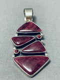 Native American Fascinating Vintage Santo Domingo 4 Sugulite Sterling Silver Pendant-Nativo Arts