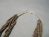 Native American Important Jose Coriz Santo Domingo Coral Sterling Silver Necklace-Nativo Arts