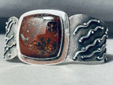 Jaw Dropping Dinosaur Bone Fossil Sterling Silver Bracelet Cuff-Nativo Arts