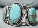Important Verdy Jake Vintage Native American Navajo #8 Turquoise Sterling Silver Bracelet-Nativo Arts