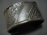 Exceptional Vintage Navajo Sterling Silver Native American Heavy Bracelet-Nativo Arts
