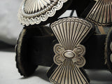 Very Important Vintage Native American Navajo Bruce Morgan Sterling Silver Concho Belt-Nativo Arts