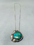 Exquisite Vintage Native American Navajo Royston Turquoise Sterling Silver Necklace-Nativo Arts