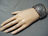 Marc James Navajo Native American Sterling Silver Huge Bracelet-Nativo Arts