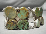 One Of The Best Vintage Native American Navajo Royston Turquoise Sterling Silver Link Bracelet-Nativo Arts