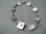 Incredible Vintage Native American Navajo Blue Green Turquoise Sterling Silver Bracelet-Nativo Arts