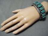 Best Jeanette Dale Vintage Native American Navajo Carico Lake Turquoise Sterling Silver Bracelet-Nativo Arts