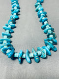 Spectacular Vintage Native American Navajo Old Kingman Turquoise Sterling Silver Necklace-Nativo Arts