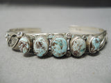 Important Vintage Native American Navajo Dry Creek Turquoise Sterling Silver Bracelet-Nativo Arts
