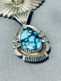 Rare Turquoise Mine Vintage Native American Navajo Sterling Silver Necklace-Nativo Arts