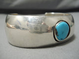 Incredible Vintage Native American Navajo Bisbee Turquoise Sterling Silver Bracelet Old-Nativo Arts