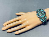 Native American Very Old Vintage Navajo Turquoise Sterling Silver Bracelet Cuff-Nativo Arts