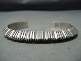 Dramatic Navajo Sterling Silver Bracelet Native American-Nativo Arts
