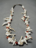 Very Rare!! White Coral Native American Navajo Vintage Necklace-Nativo Arts