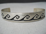 Important Vintage Hopi Sterling Silver Bracelet Native American-Nativo Arts