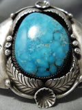 Vivid Museum Vintage Native American Navajo Carico Lake Turquoise Sterling Silver Bracelet Old-Nativo Arts