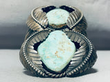 185 Gram Monster Mens Vintage Native American Navajo Turquoise Sterling Silver Bracelet-Nativo Arts