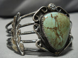Stunning Vintage Native American Navajo Royston Turquoise Sterling Silver Bracelet Old-Nativo Arts
