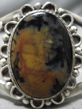 Museum Quality Vintage Native American Navajo Petrified Wood Sterling Silver Bracelet-Nativo Arts