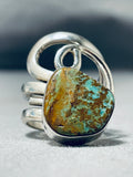 Del Secatero Native American Navajo Royston Turquoise Sterling Silver Ring-Nativo Arts