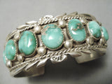 Museum Vintage Native American Navajo Damale Turquoise Sterling Silver Bracelet Old-Nativo Arts