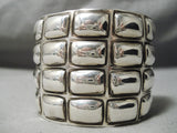 Important Button Navajo Sterling Silver Bracelet Native American-Nativo Arts