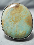Enormous Vintage Native American Navajo Royston Turquoise Sterling Silver Ring-Nativo Arts