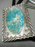Huge Native American San Felipe Royston Turquoise Sterling Silver Bolo-Nativo Arts