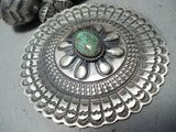 Signed Navajo Royston Turquoise Sterling Silver Necklace Native American-Nativo Arts