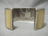 Detailed!! Vintage Zuni Native American Turquoise Shell Sterling Silver Bracelet-Nativo Arts