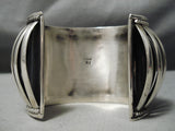 Detailed Sterling Silver Basket Vintage Zuni Native American Bracelet Cuff-Nativo Arts