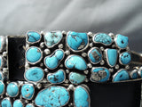 One Of The Best Vintage Native American Navajo Turquoise Cluster Sterling Silver Concho Belt-Nativo Arts