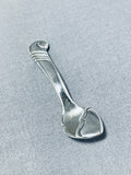 Native American Important Vintage Kenneth Begay Sterling Silver Salt Serving Spoon-Nativo Arts