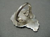 Important Vintage Native American Zuni Henry Yawakia Sterling Silver Leaves Ring Old-Nativo Arts