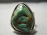 Important Vintage Native American Navajo David Tune Royston Turquoise Sterling Silver Ring-Nativo Arts