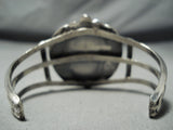 Stellar Vintage Native American Navajo Old Morenci Turquoise Sterling Silver Bracelet-Nativo Arts