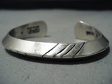 Authentic Vintage Native American Navajo Orville Tsinnie Sterling Silver Bracelet-Nativo Arts