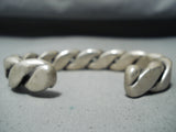 Heaviest Signed Coil Vintage Native American Navajo Sterling Silver Bracelet-Nativo Arts