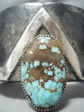 245 Gram San Felipe 8 Turquoise Sterling Silver Bracelet Native American-Nativo Arts