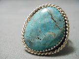 Amazing Vintage Native American Navajo Blue Diamond Turquoise Sterling Silver Ring-Nativo Arts